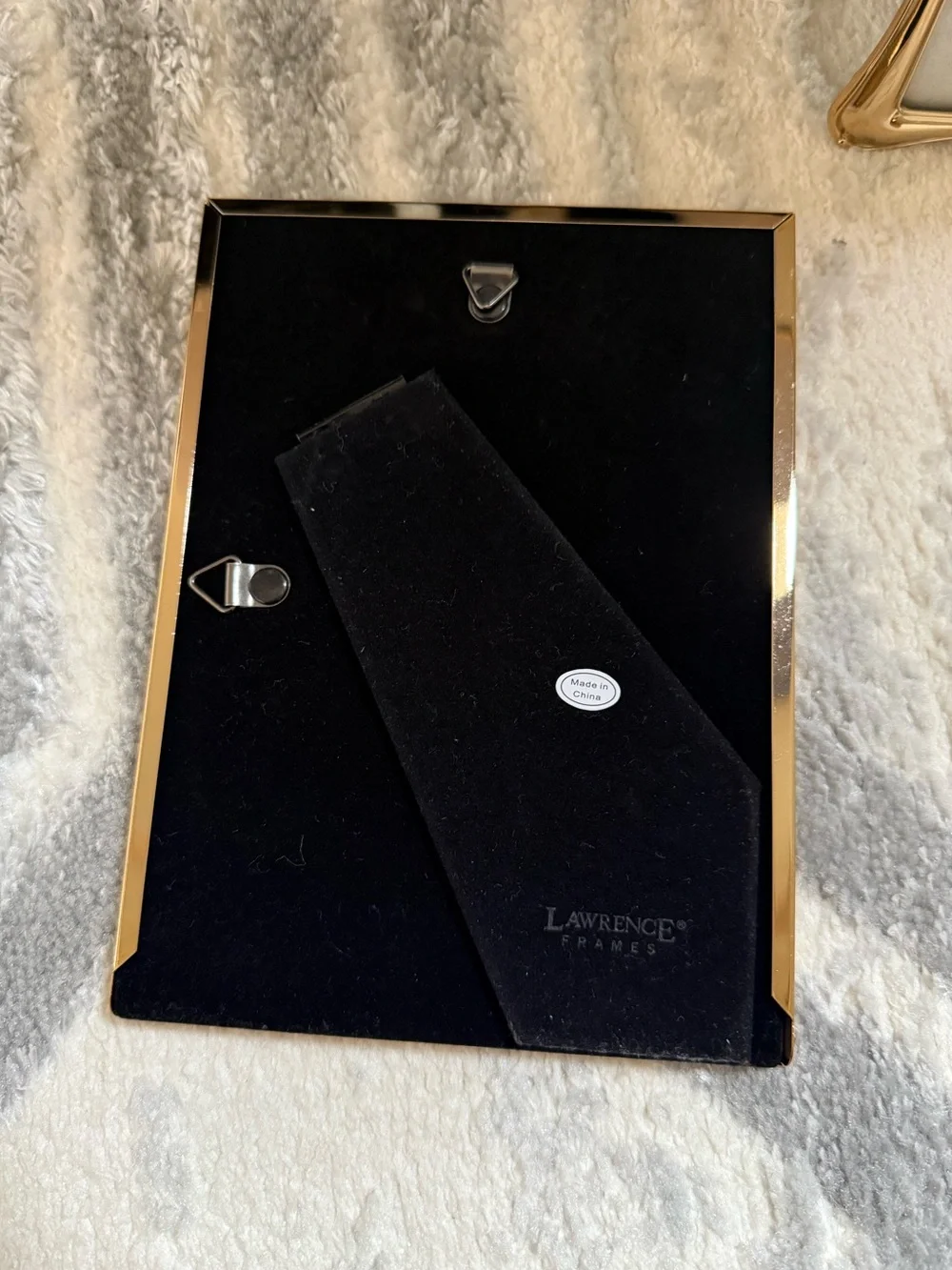 Lawrence Frames Polished Ivory Enamel Gold Metal Picture Frame